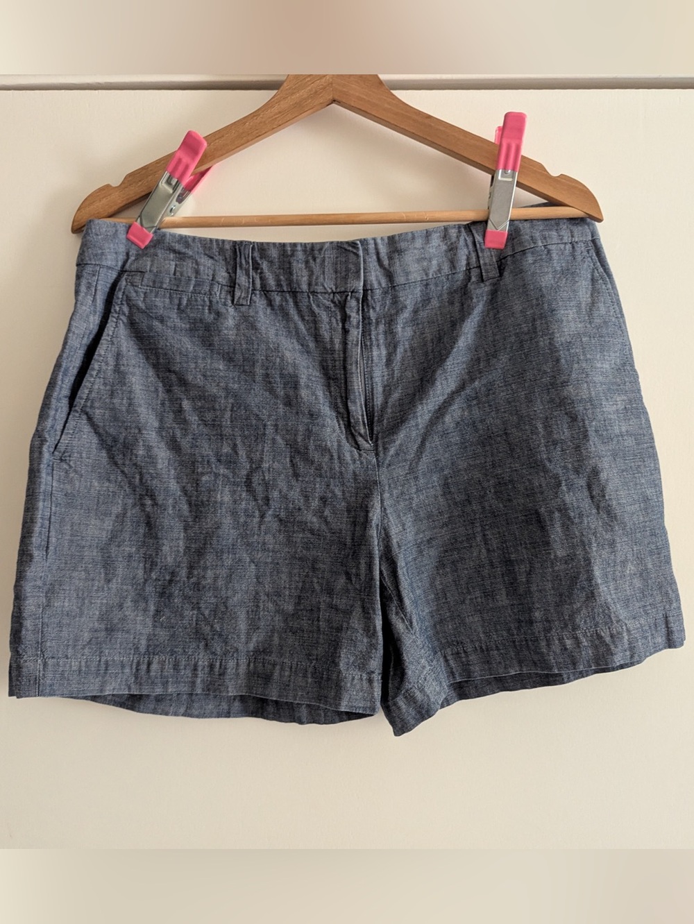 Lands' End Women's Chambray Shorts - Denim Blue